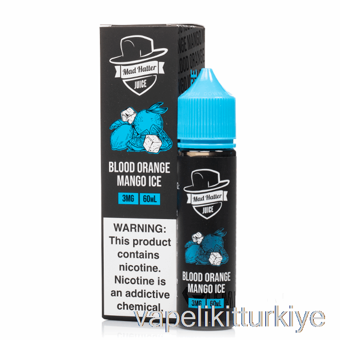 Vape Elektronik Sigara Kan Portakalı Mango Buz - çılgın şapkacı - 60ml 6mg